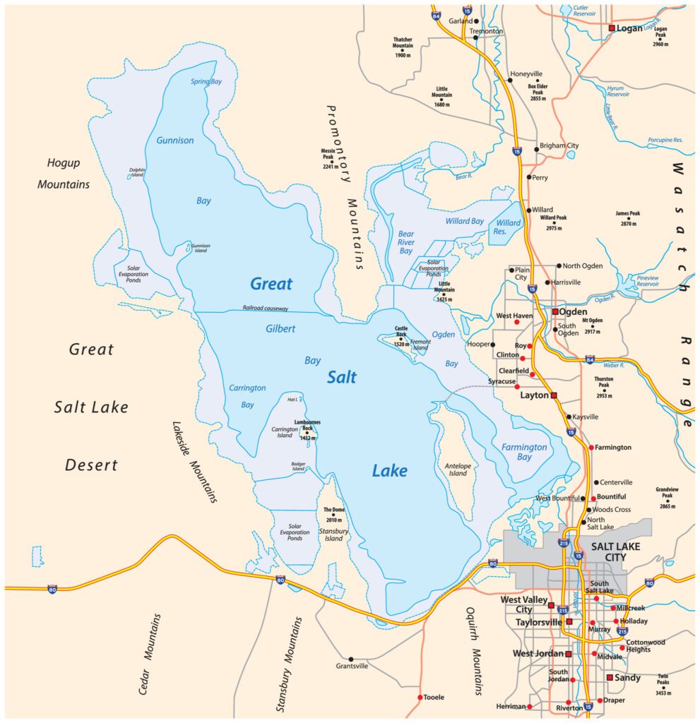Map of Great Salt Lake