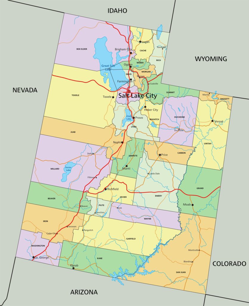 Map of Utah