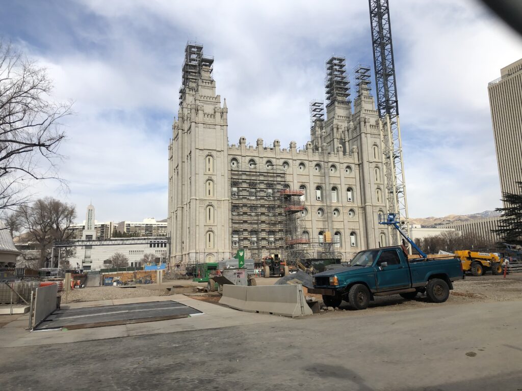 The Salt Lake Temple was under construction when I was there