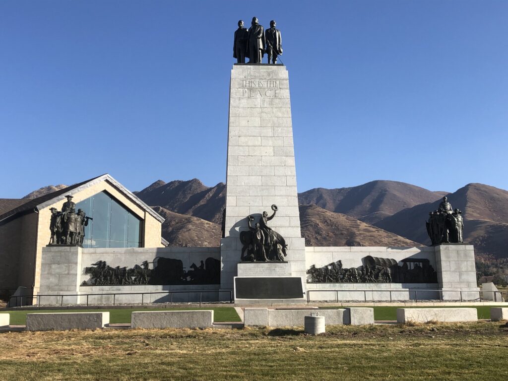 The exact spot where the Mormons founded Salt Lake City