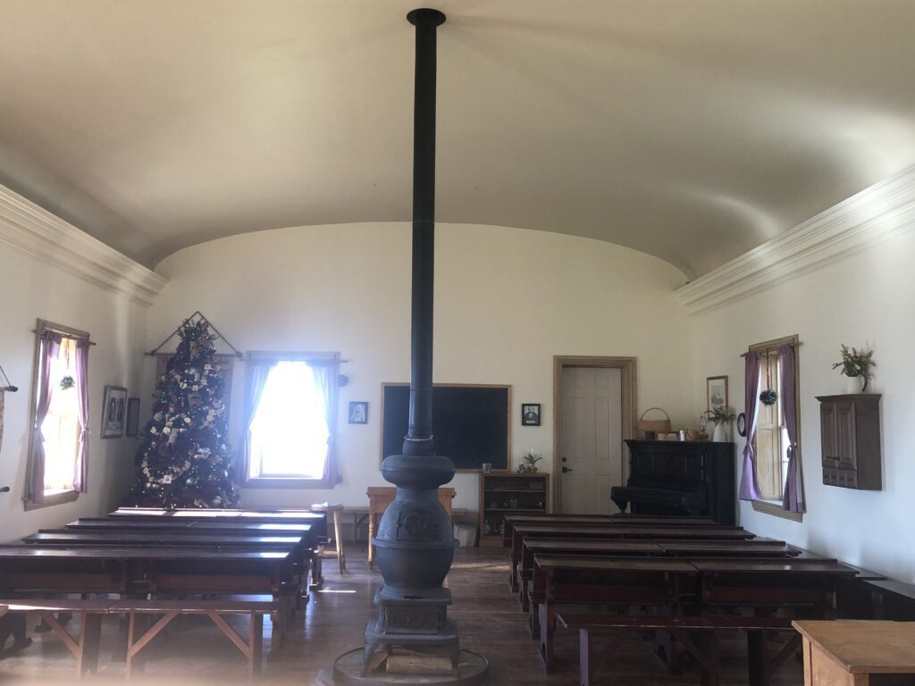 The inside of a school house built in Heber City, Utah
