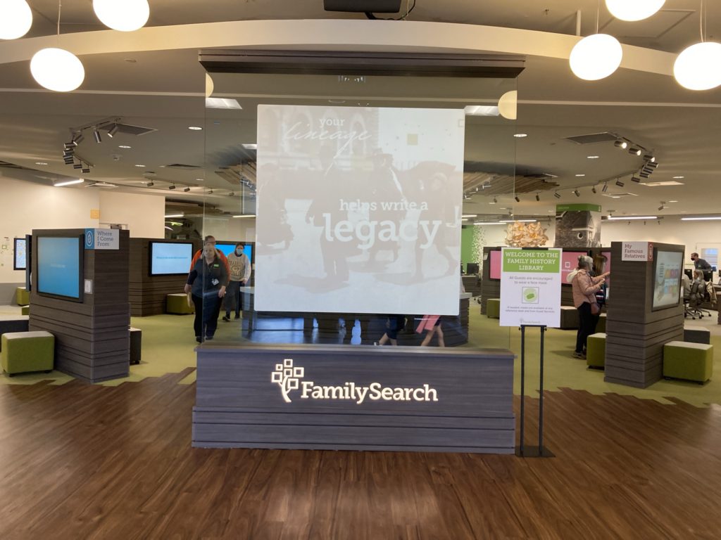 The library uses Family Search software