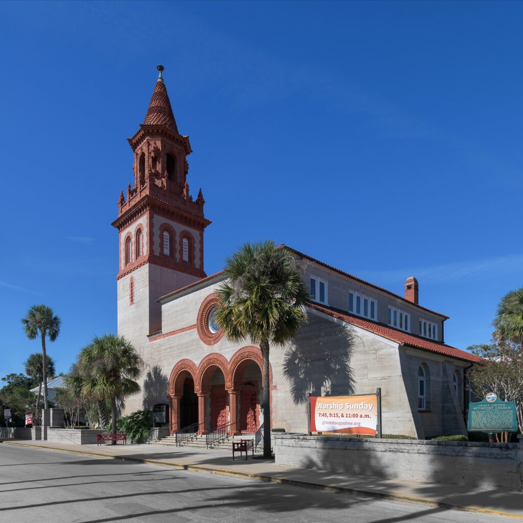 Aerial view Grace United Methodist Church