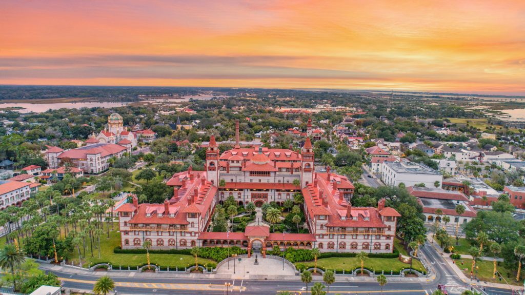 Aerial view of the Hotel de Ponce de Leon / Flagler College