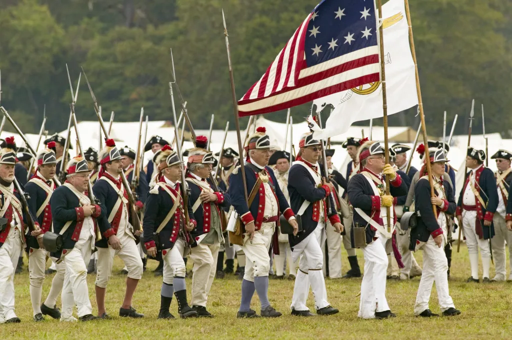 American soldiers in the Revolutionary War