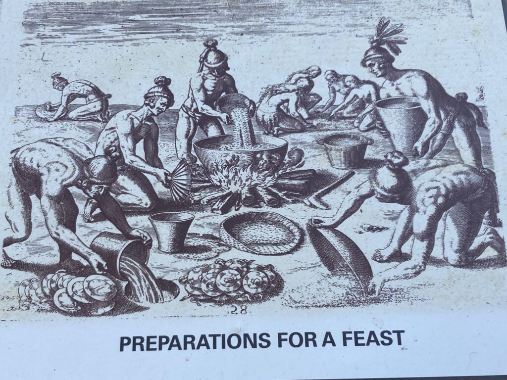 An image of people preparing for a feast