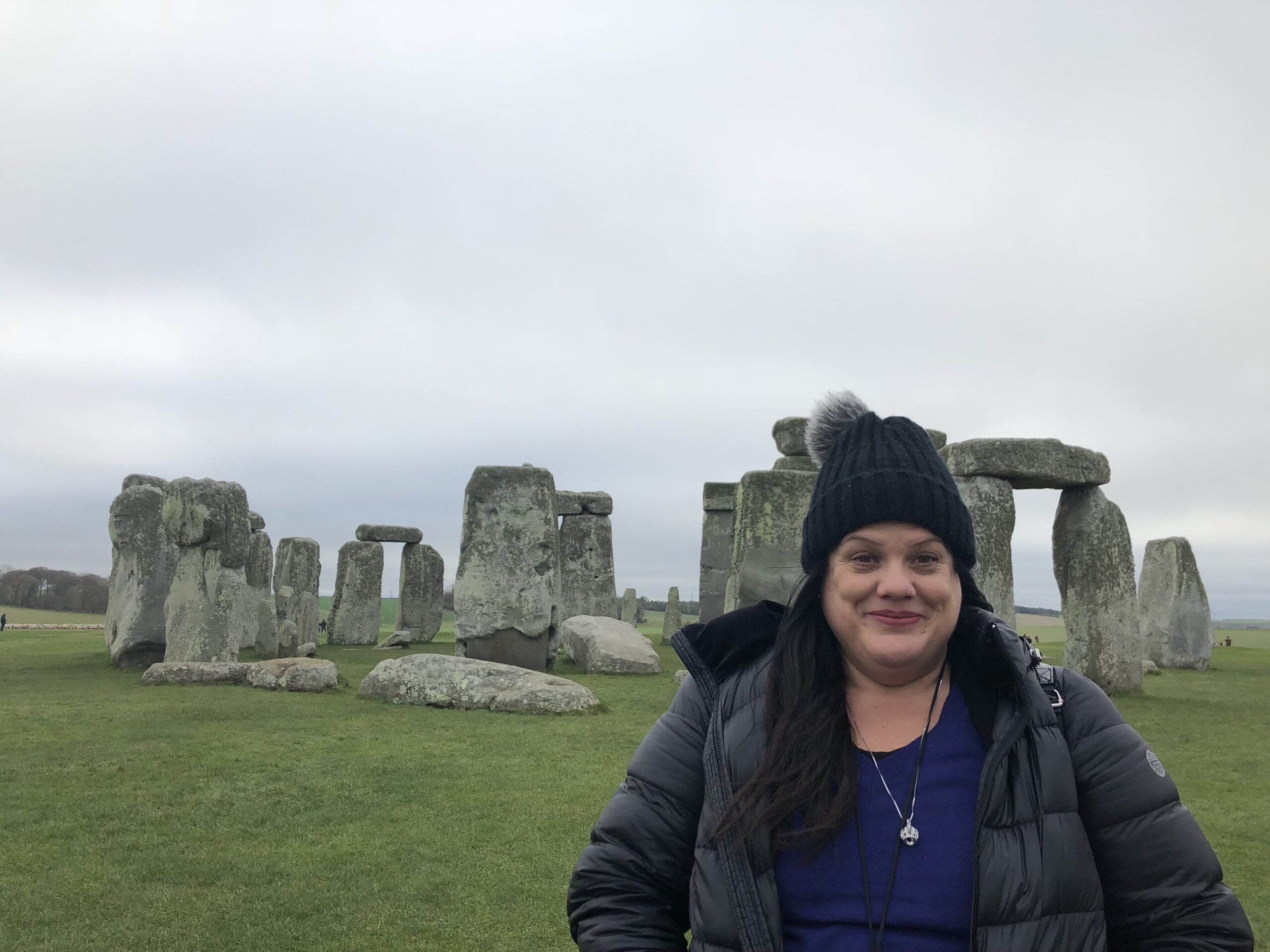 Woman in front of of Stonehenge
