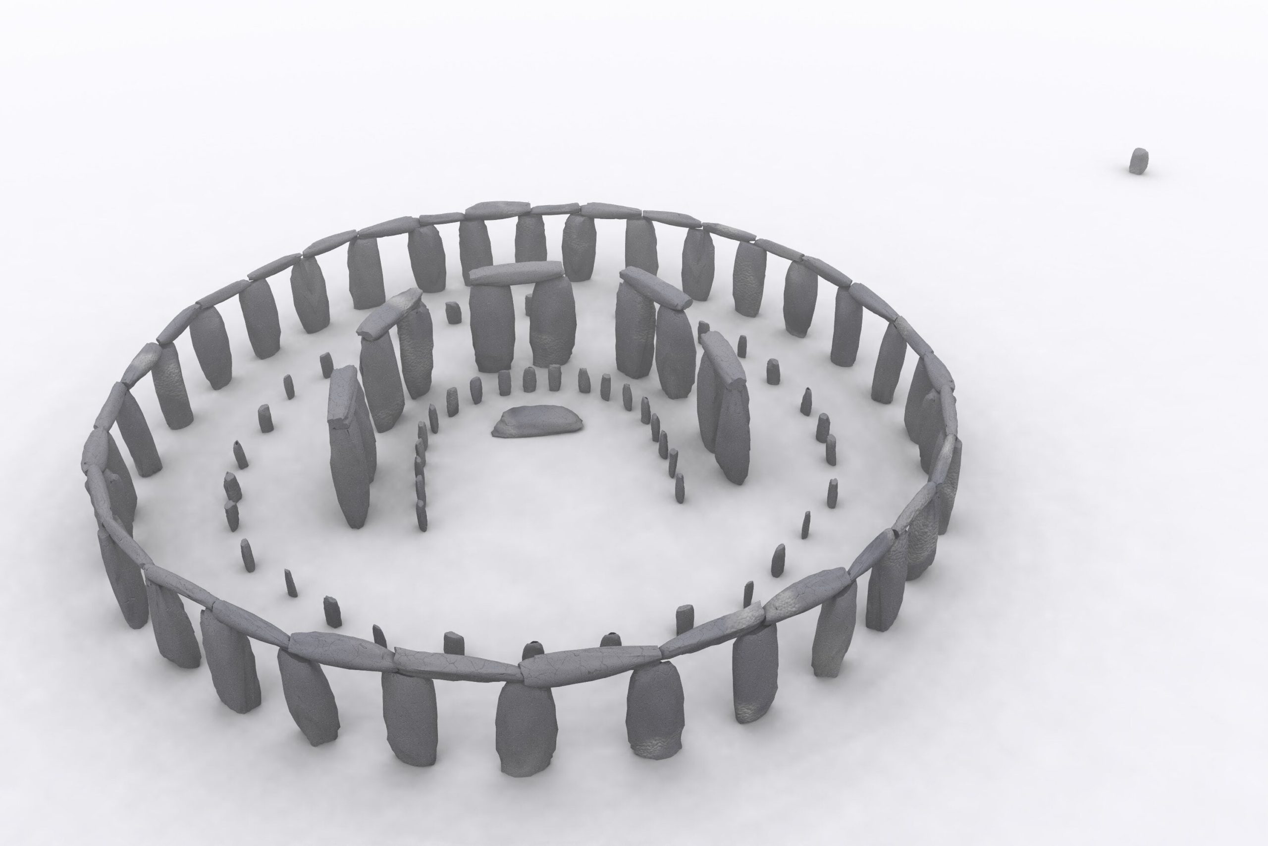 Model showing what Stonehenge originally looked like