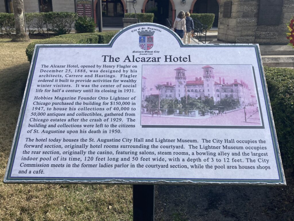 The Alcazar Hotel white Marker
