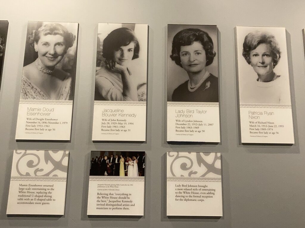 Pictures of First Lady on Brown wall
