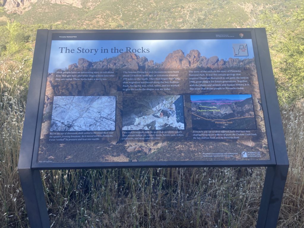 Black Framed "The Story in the Rocks" Information Placard