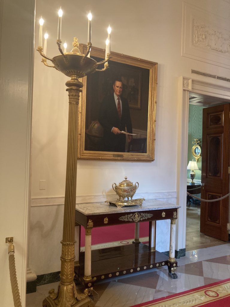 Portrait of George H.W Bush Inside the White House