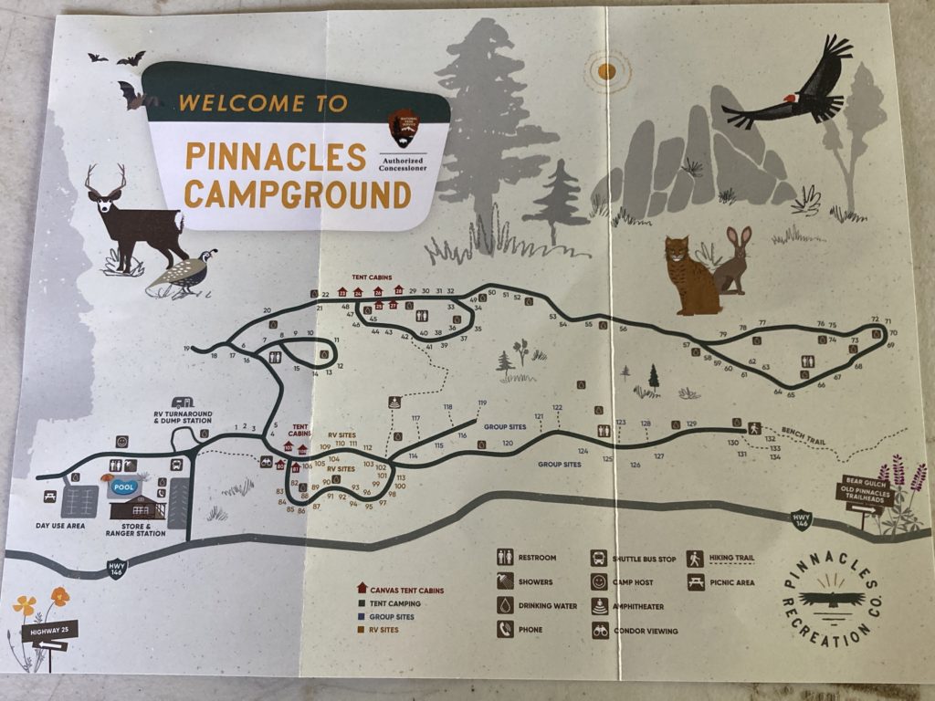 Pinnacles Camp Ground Map