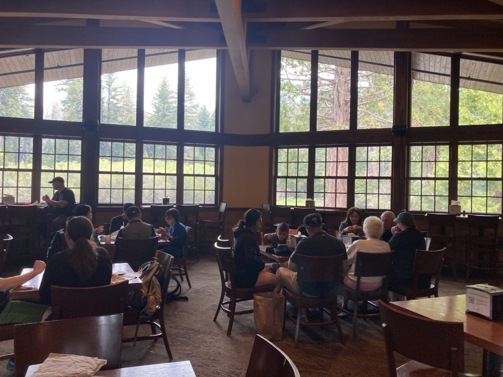 Inside Dining Area of Grant Grove Restaurant with People Eating