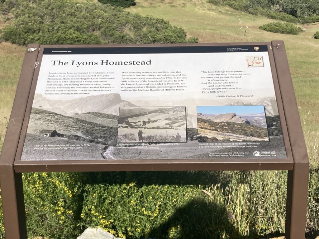 Brown Framed "The Lyons Homestead" Information Placard