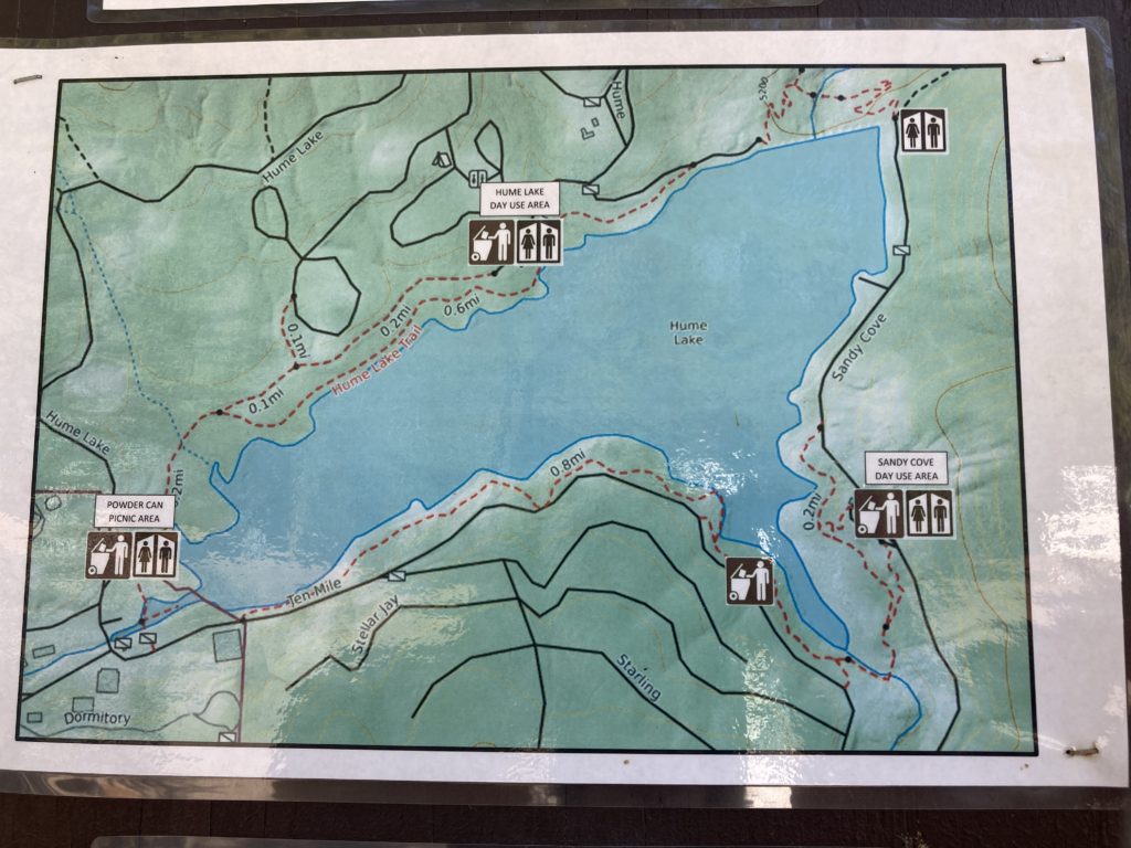 Map of Hume Lake