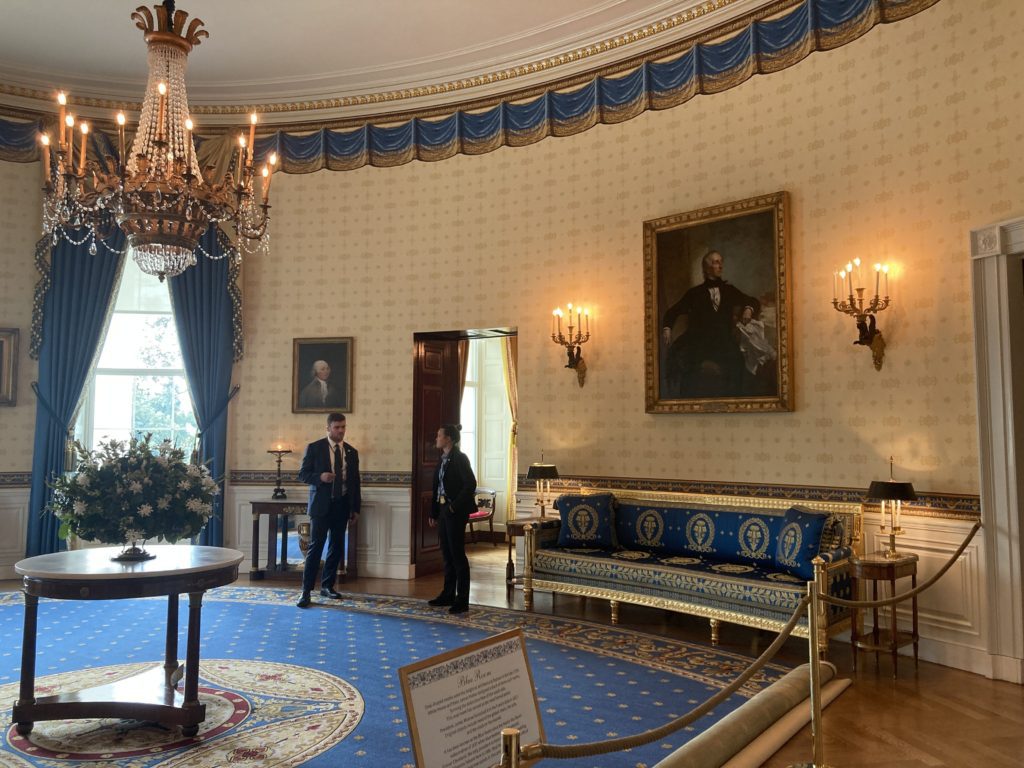 Inside the Blue Room in The White House
