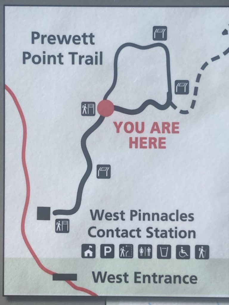 White Illustrated Map of Prewett Point Trail