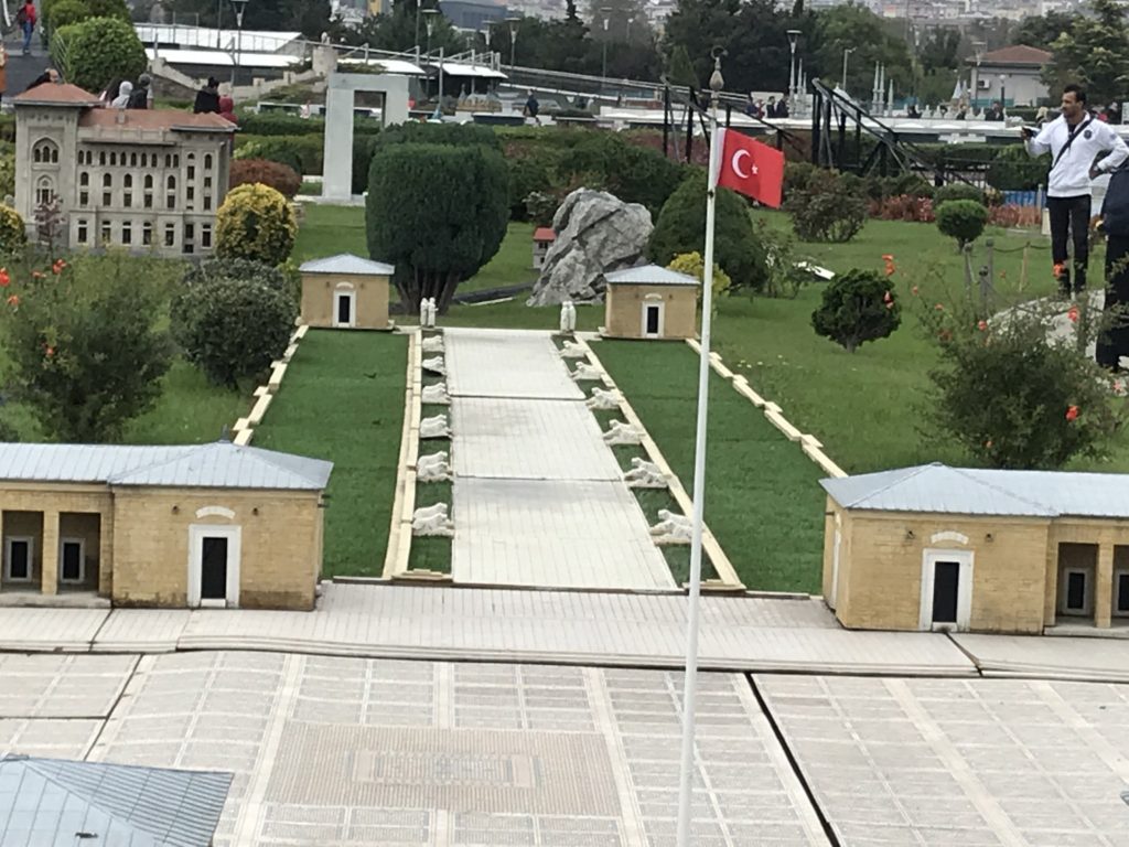 Brick Pathway with Lions beside Miniature