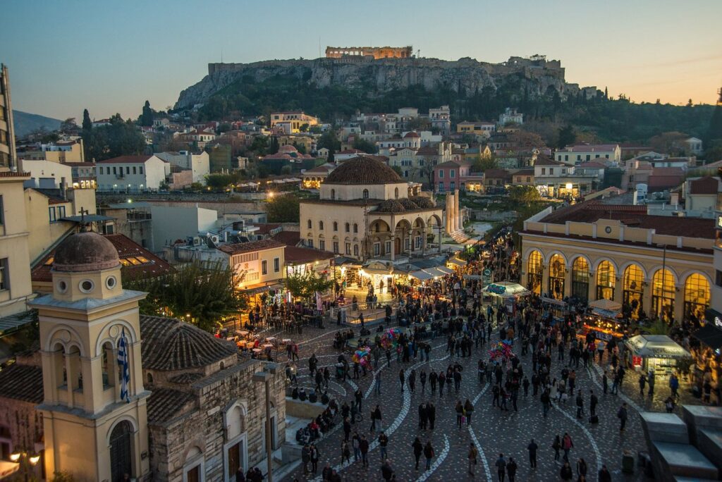 Athens at night