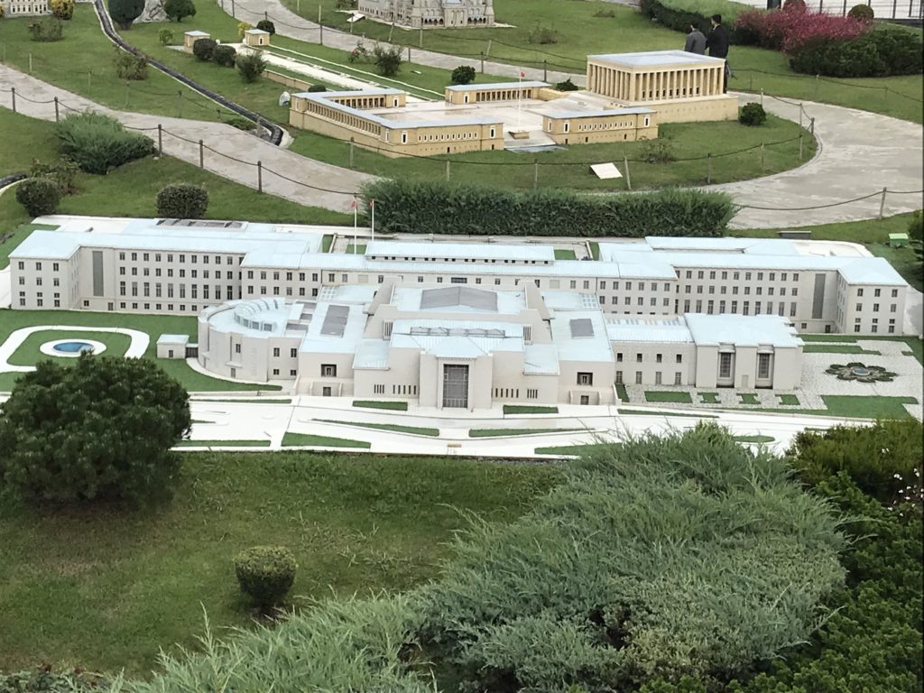 Aerial View of White Grand National Assembly Building Miniature
