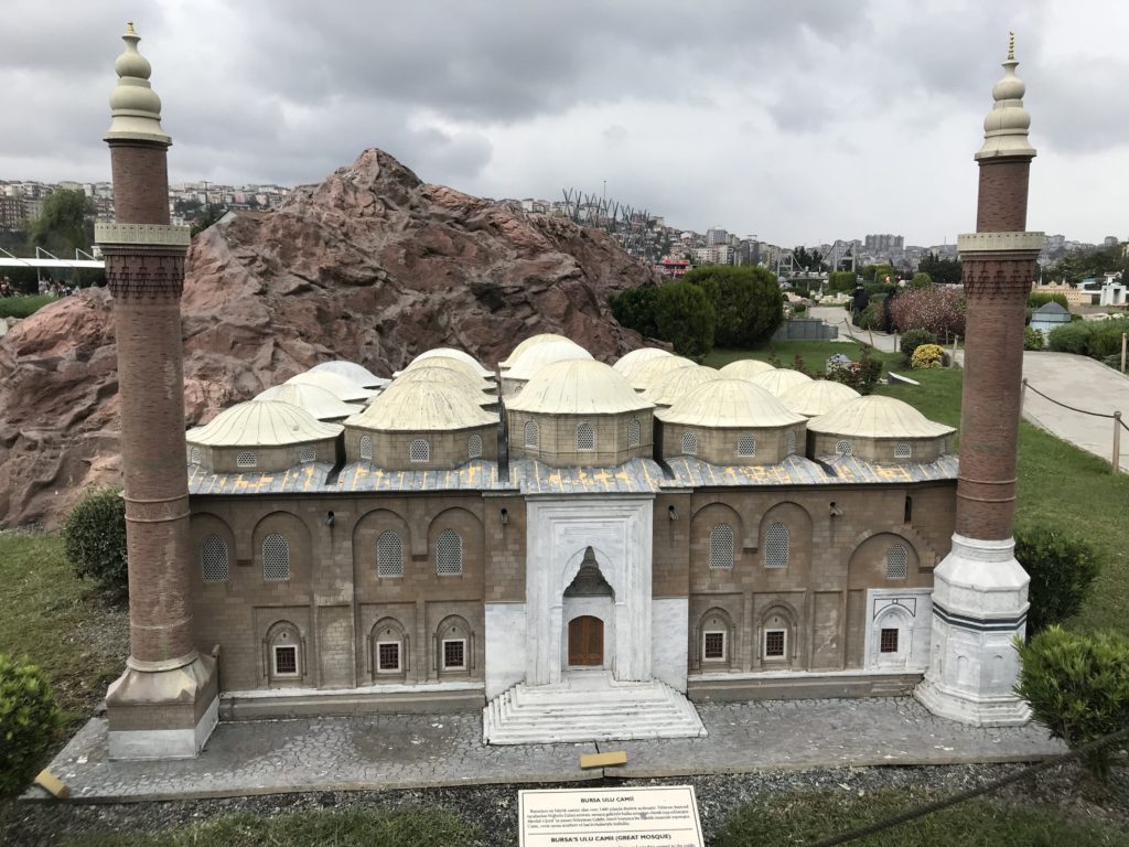 Gray Building Mosque with Two Towers Beside
