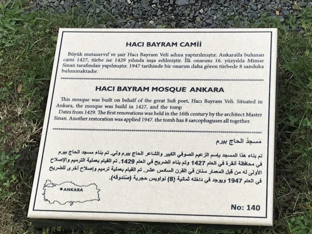 Haci Bayram Mosque Ankara Label Card