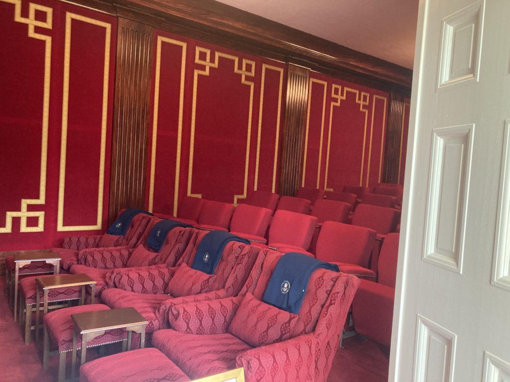 Red Movie Theatre Room in the White House