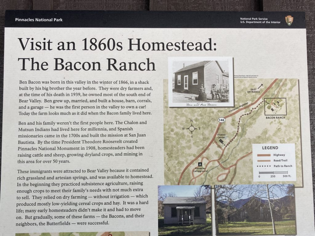 Bacon Ranch History Information Placard