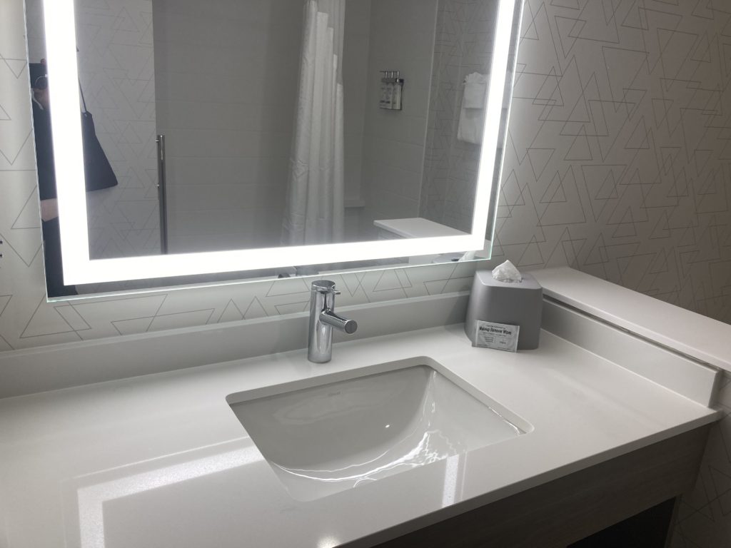 Bathroom Sink and Mirror