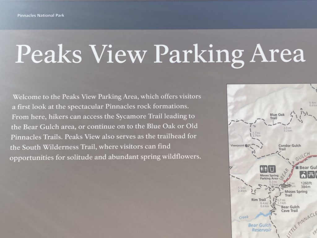 Peak View Parking Area Information