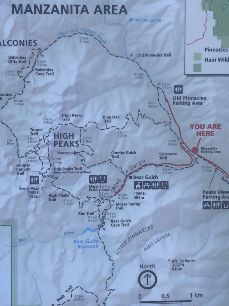 White Illustrated Map of Manzanita Area