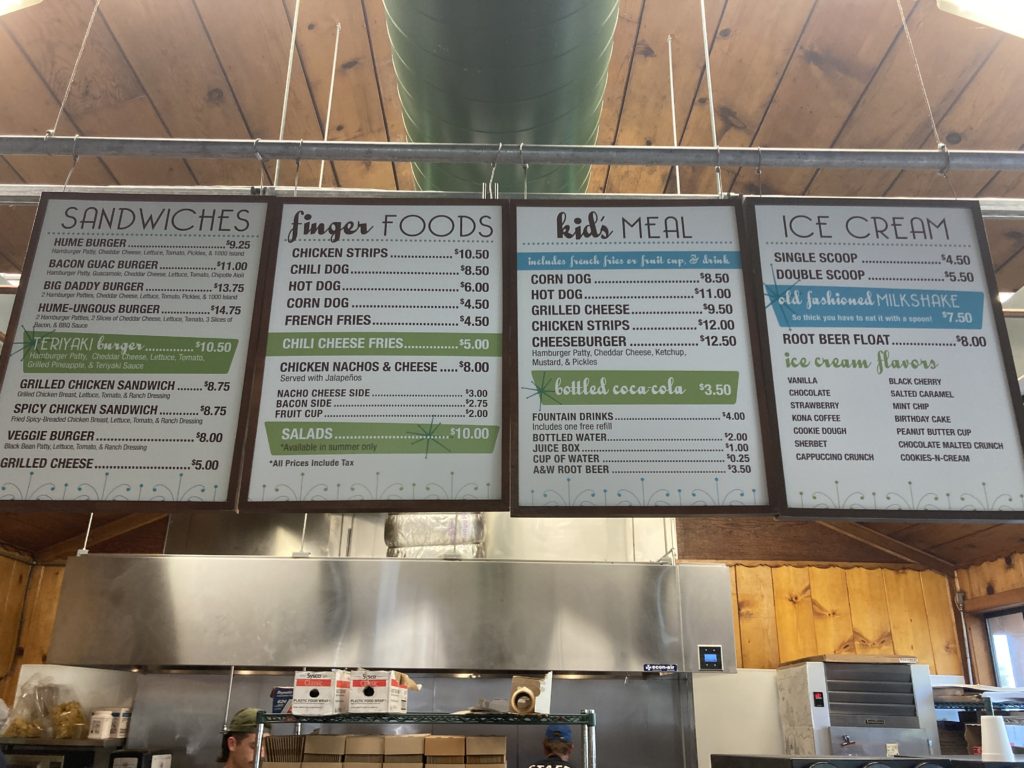 Restaurants at Hume Lake