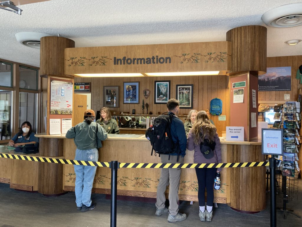 Front Desk Information Area In the Kings Canyon National Park