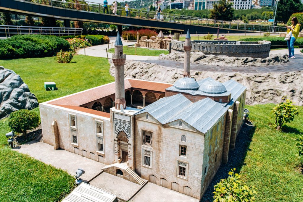 Isa Bey Mosque in Seljuk Miniatuare in the Ground