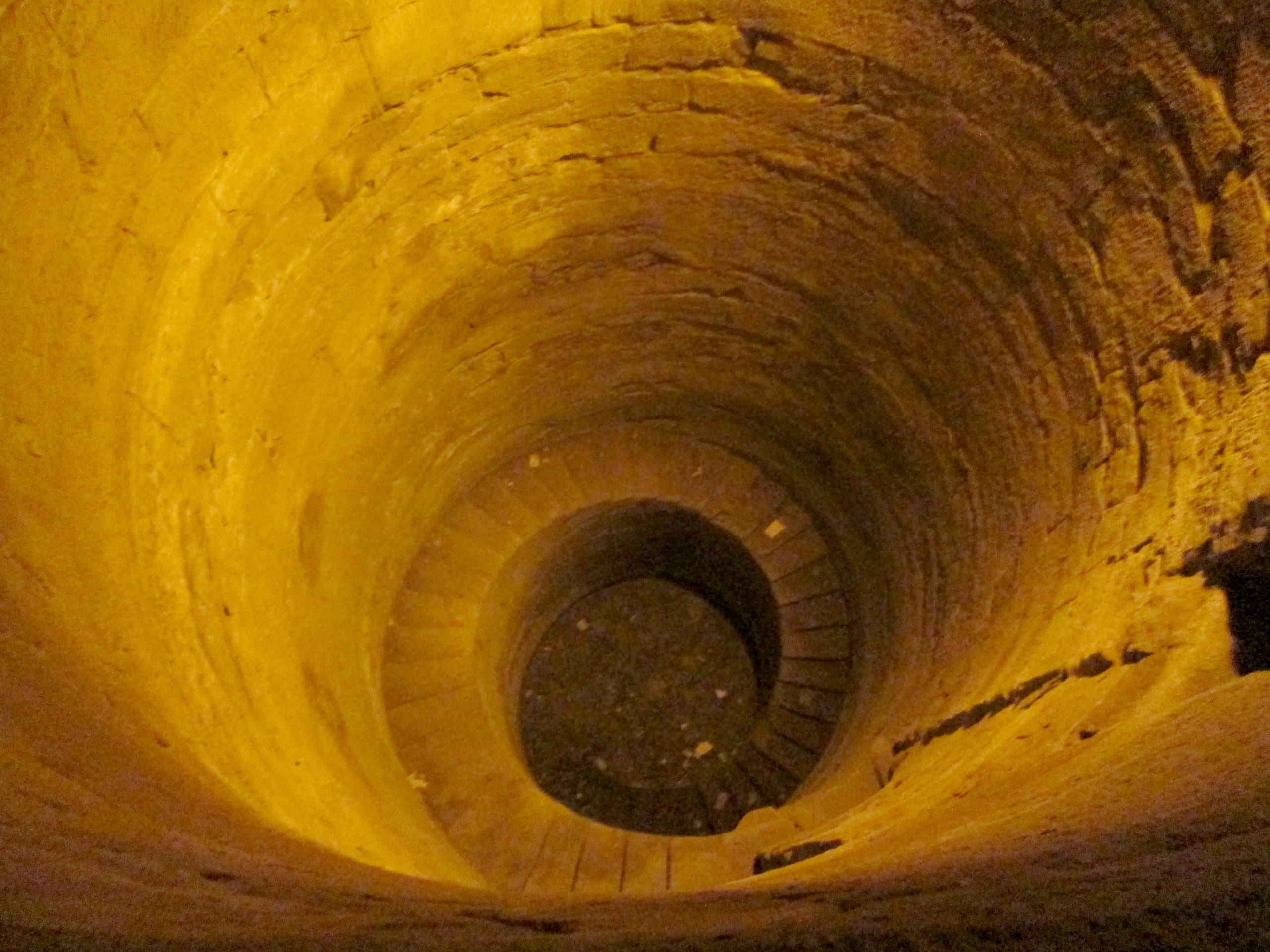 Looking down into a Nilometer at the Kom Ombo Temple