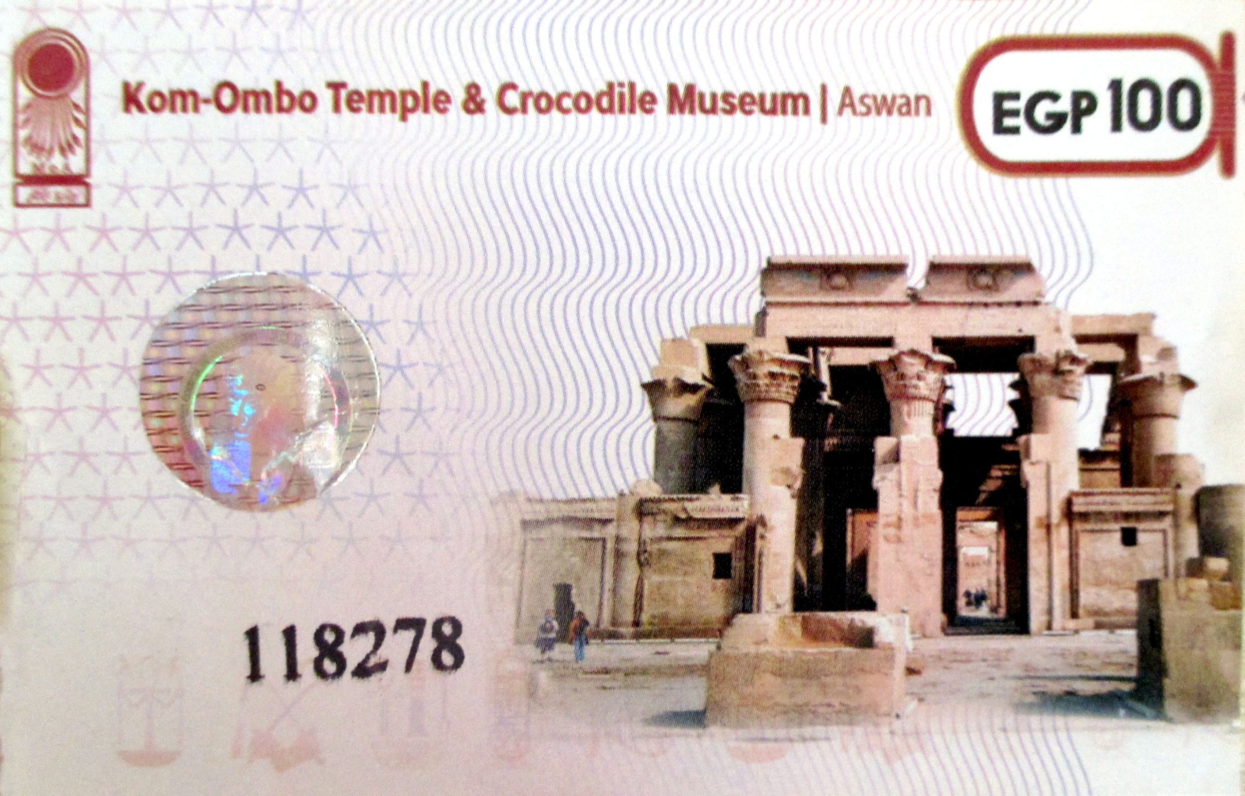 Kom Ombo Temple & Crocodile Museum entrance ticket