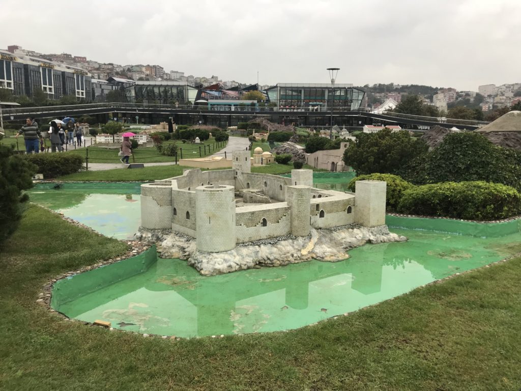 Maiden's Castle in Mersin Miniature in the water