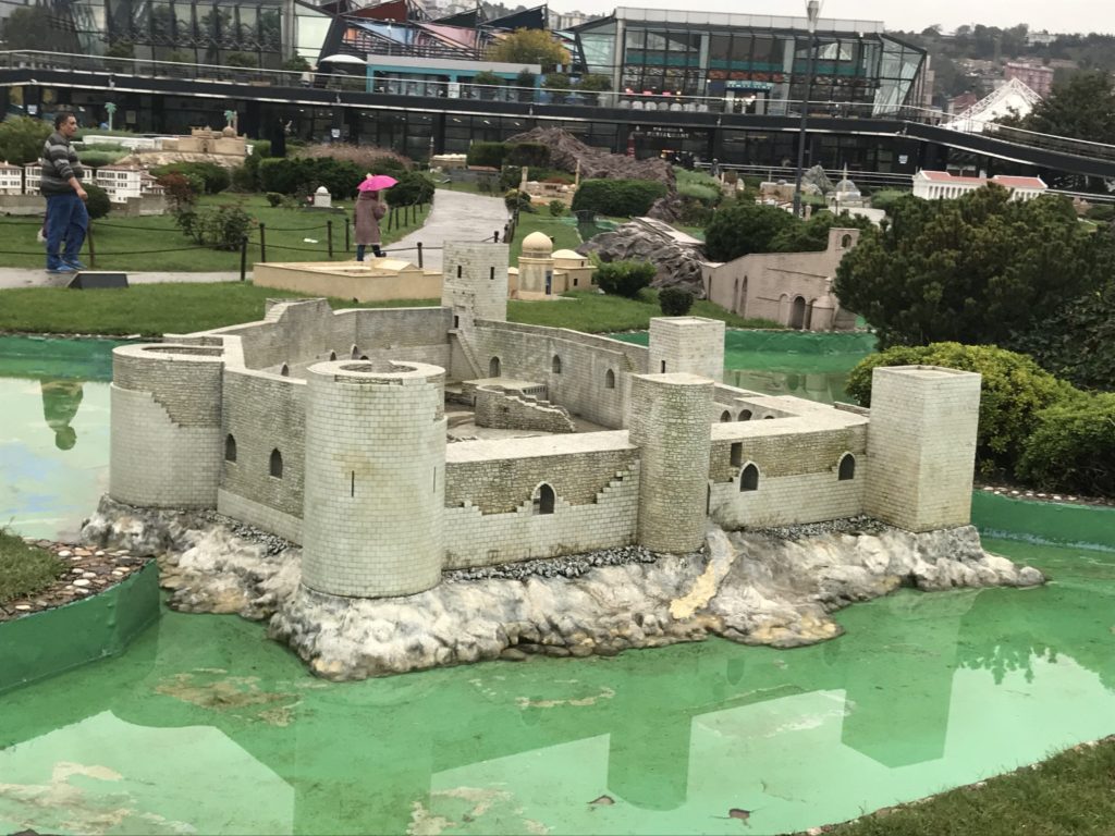 Maiden's Castle in Mersin Miniature in the water