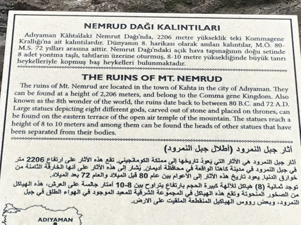 The Ruins of Mt. Nemrud Label Card