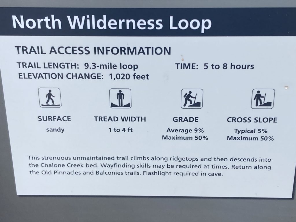 North Wilderness Trail Loop Sign