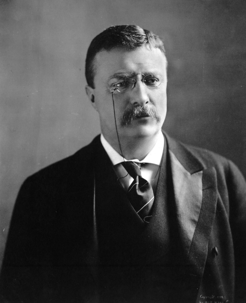 Black and White Portrait of Theodore Roosevelt