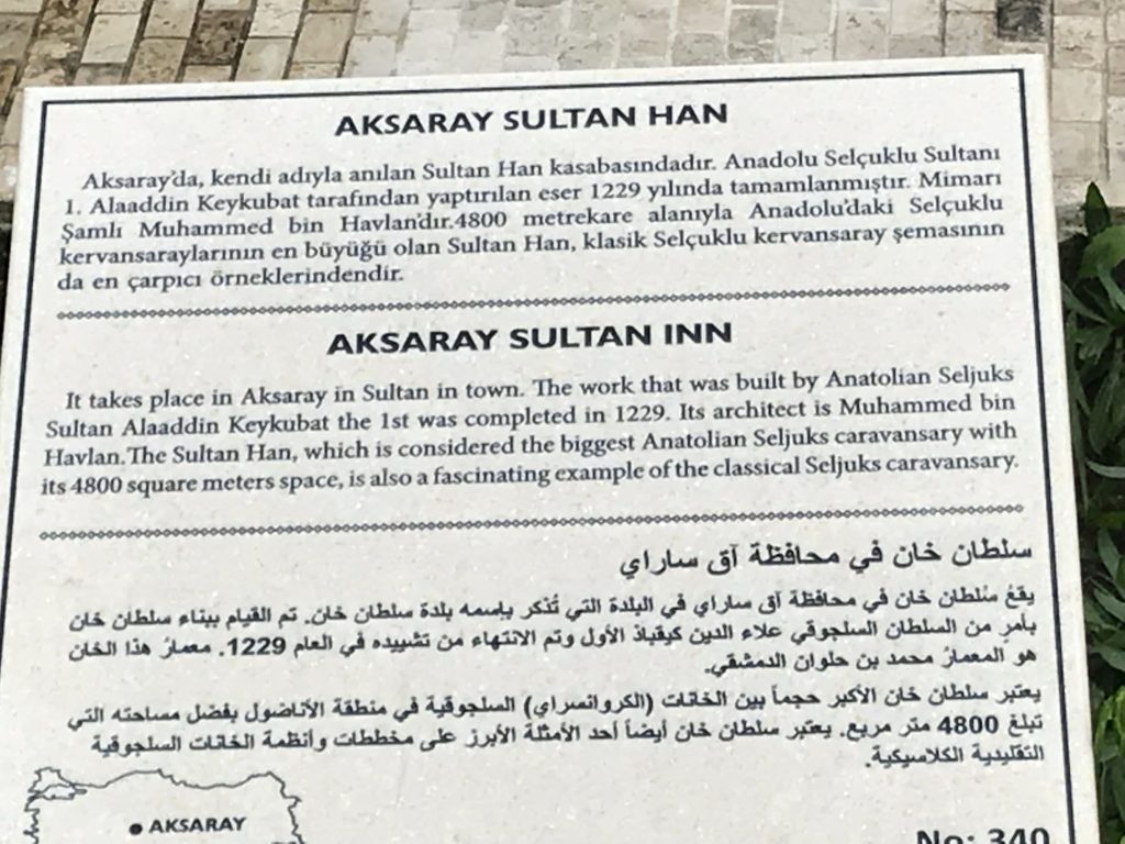 Aksaray Sultan Inn Label Card