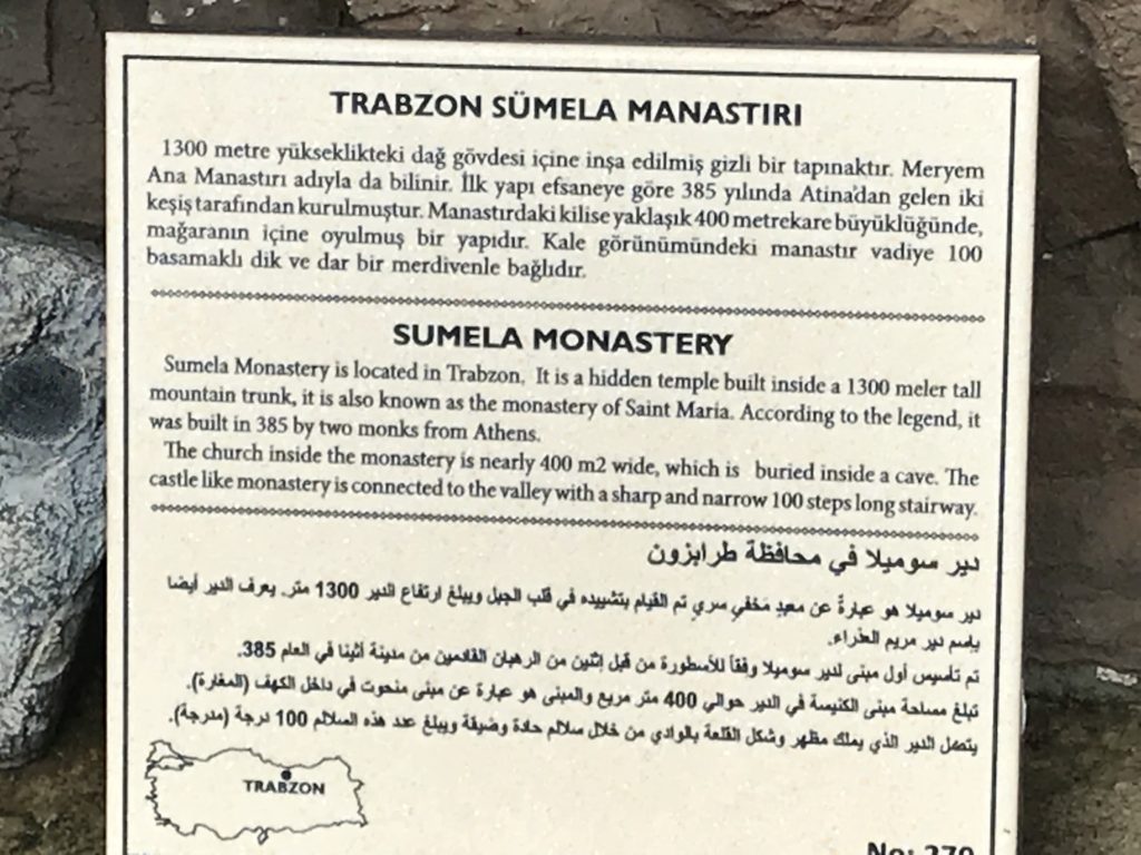 Sumela Monastery in Trabzon Label Card