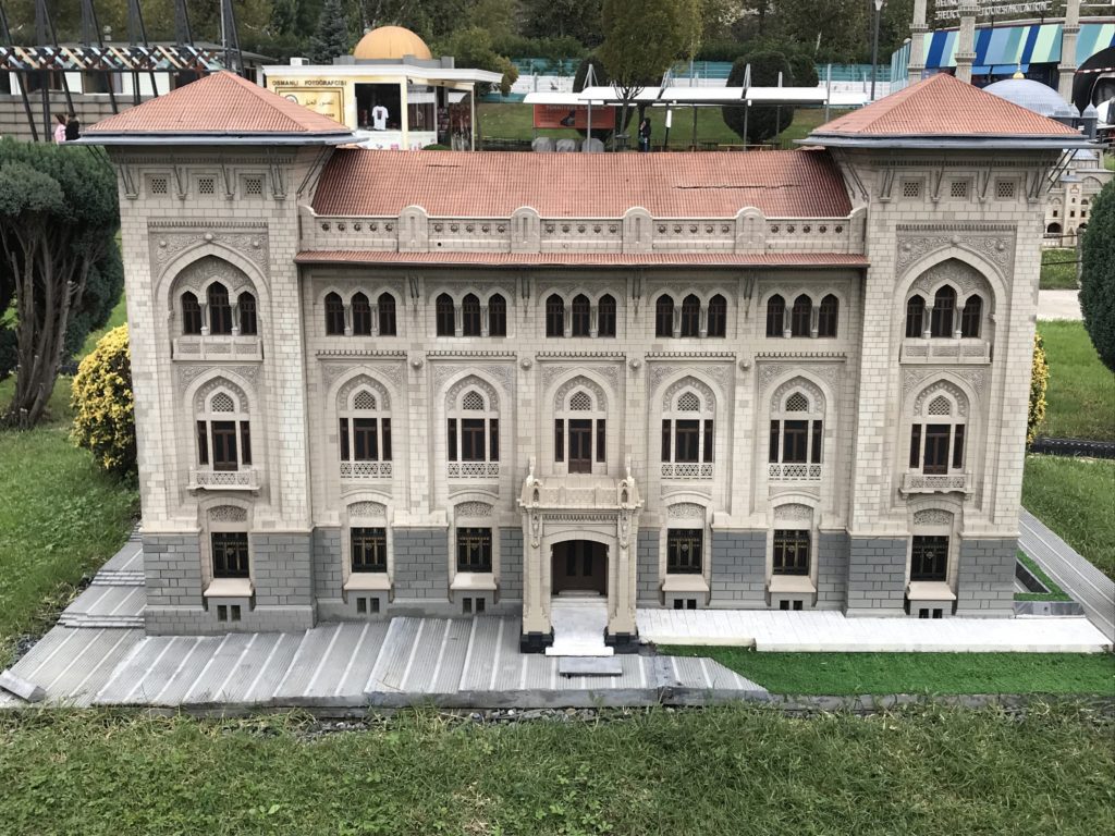 Overlooking View of Big Gray Building Miniature