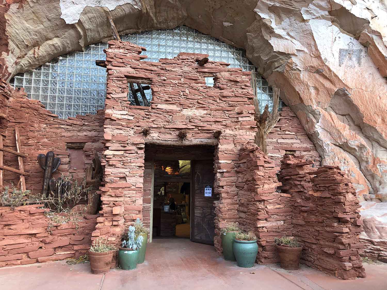 The entrance to Moqui Cave