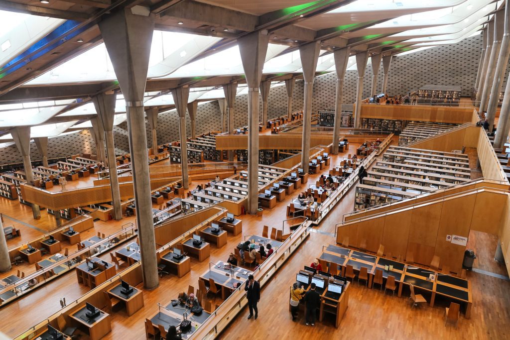 The ground floor of the Library of Alexandria