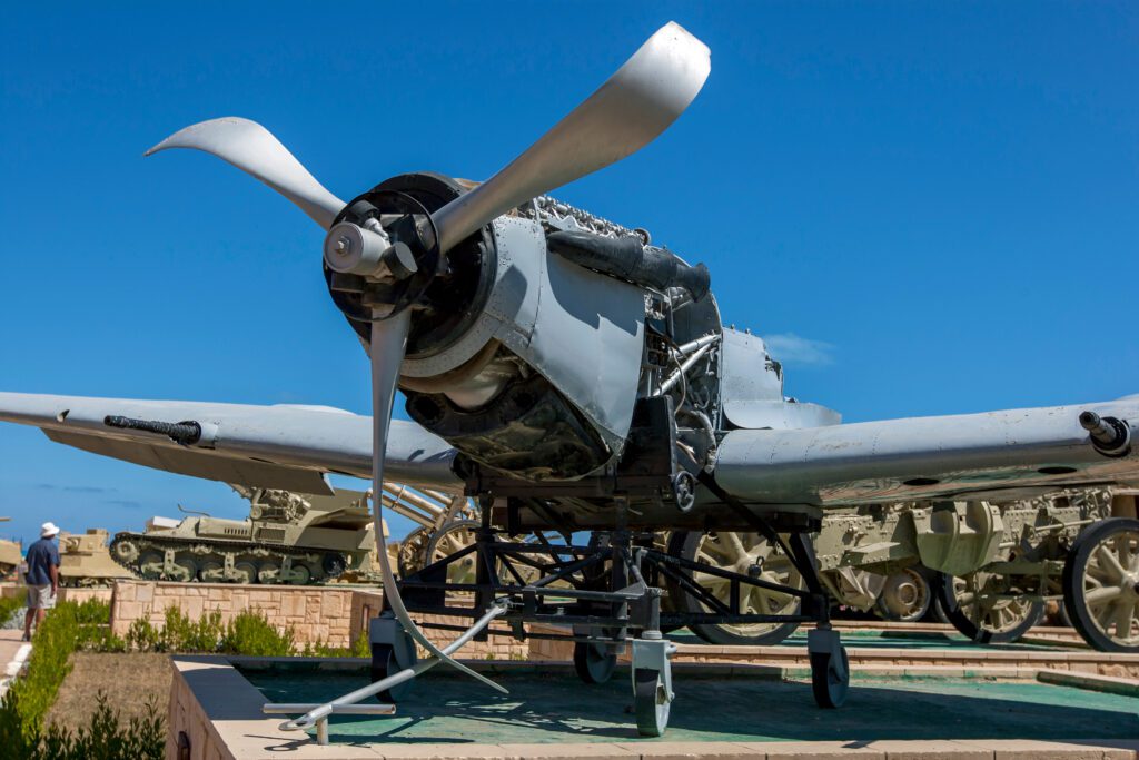 A British Spit Fire fighter plane at the El Alamein War Museum