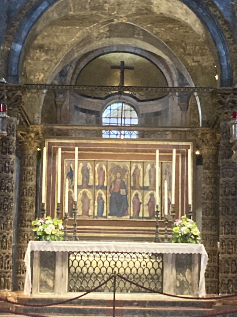St Mark's Tomb in St. Mark’s Basilica in Venice, Italy