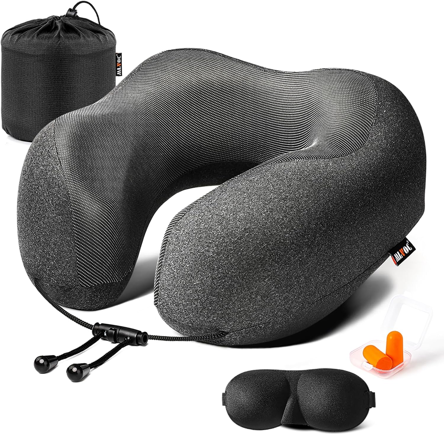 MLVOC Travel Pillow 100% Pure Memory Foam